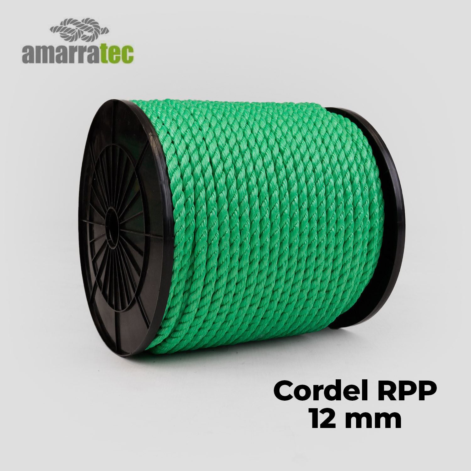 Cordel RPP verde 12 mm (bobina de 10 kg) Cordel RPP verde 12 mm (bobina de 10 kg)