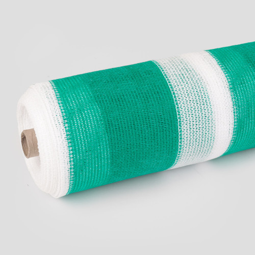 Malla Raschel Bicolor Verde-Blanca 80%