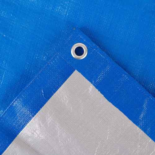 Piso carpa azul plata dimensionado 3x4 c/ojales