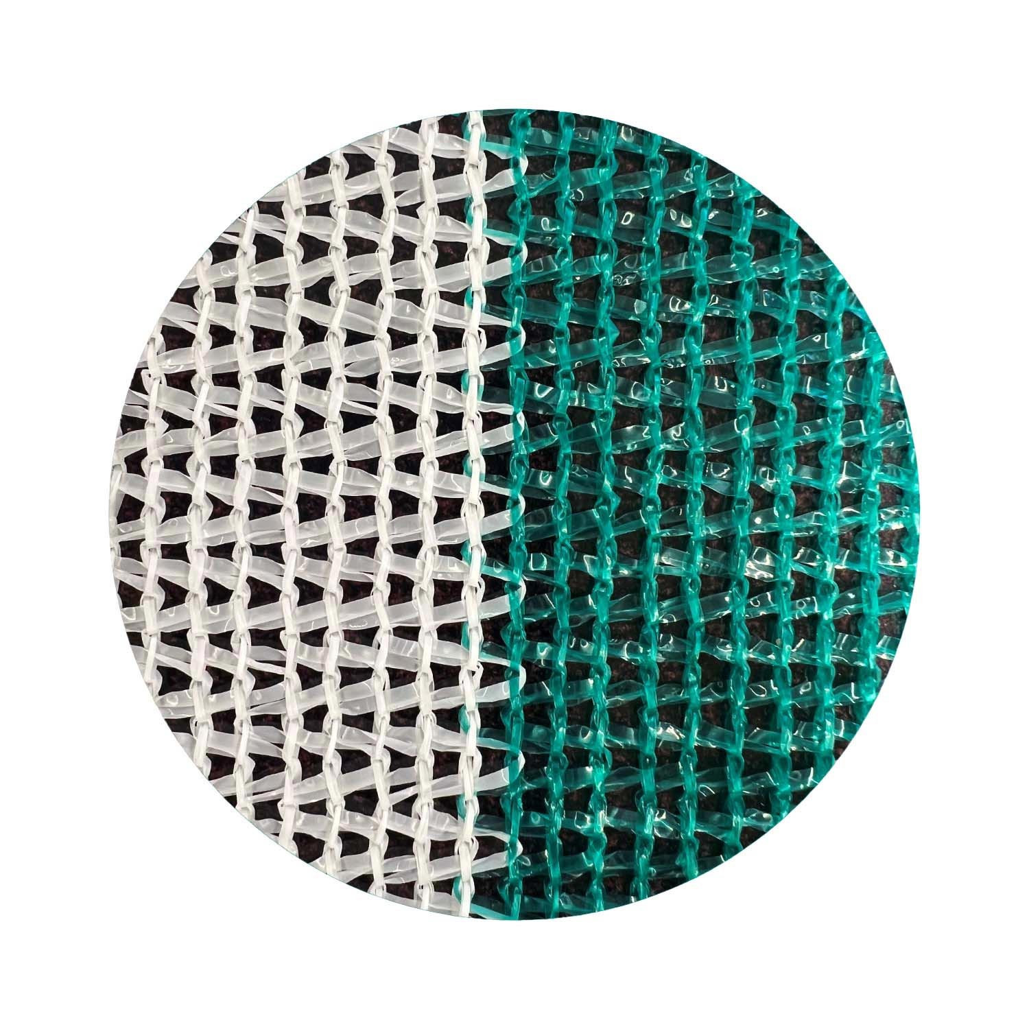 Malla Raschel Bicolor Verde-Blanca 65%