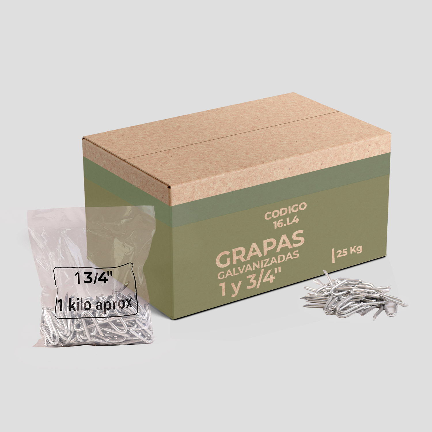 Caja Grapa 25 kg (1" 3/4) Caja Grapa 25 kg (1" 3/4)