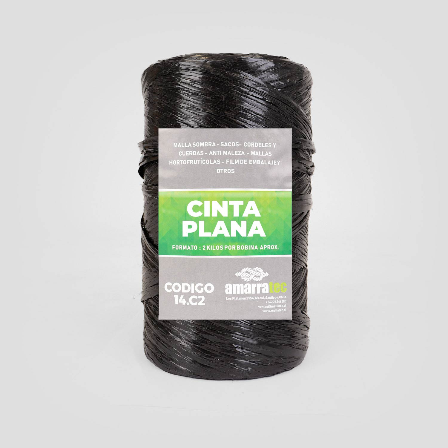 Cinta plana negra (bobina de 2 kgs) (20 Kilos) Cinta plana negra (bobina de 2 kgs) (20 Kilos)