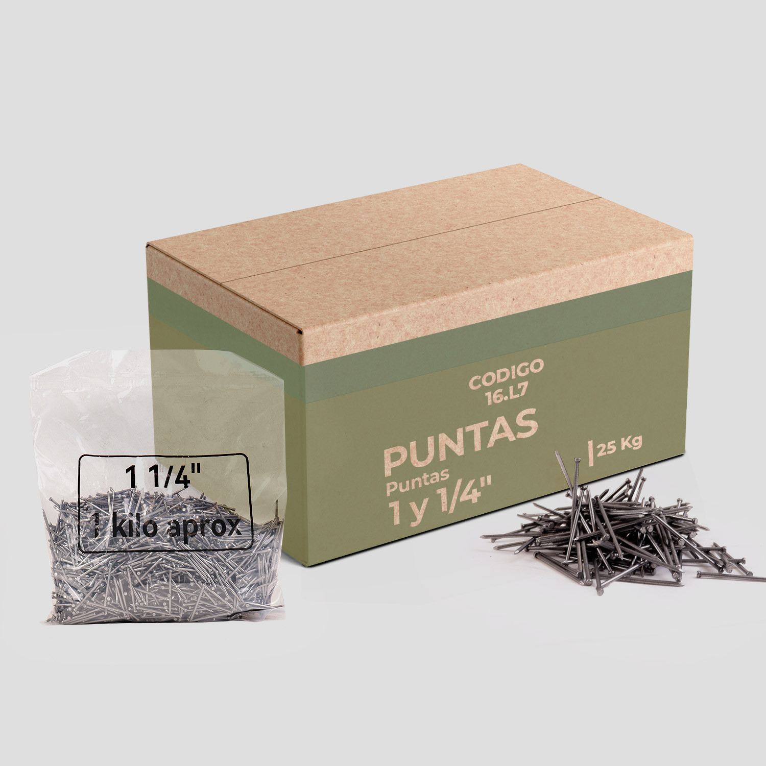 Caja puntas 25kg (1'' 1/4)