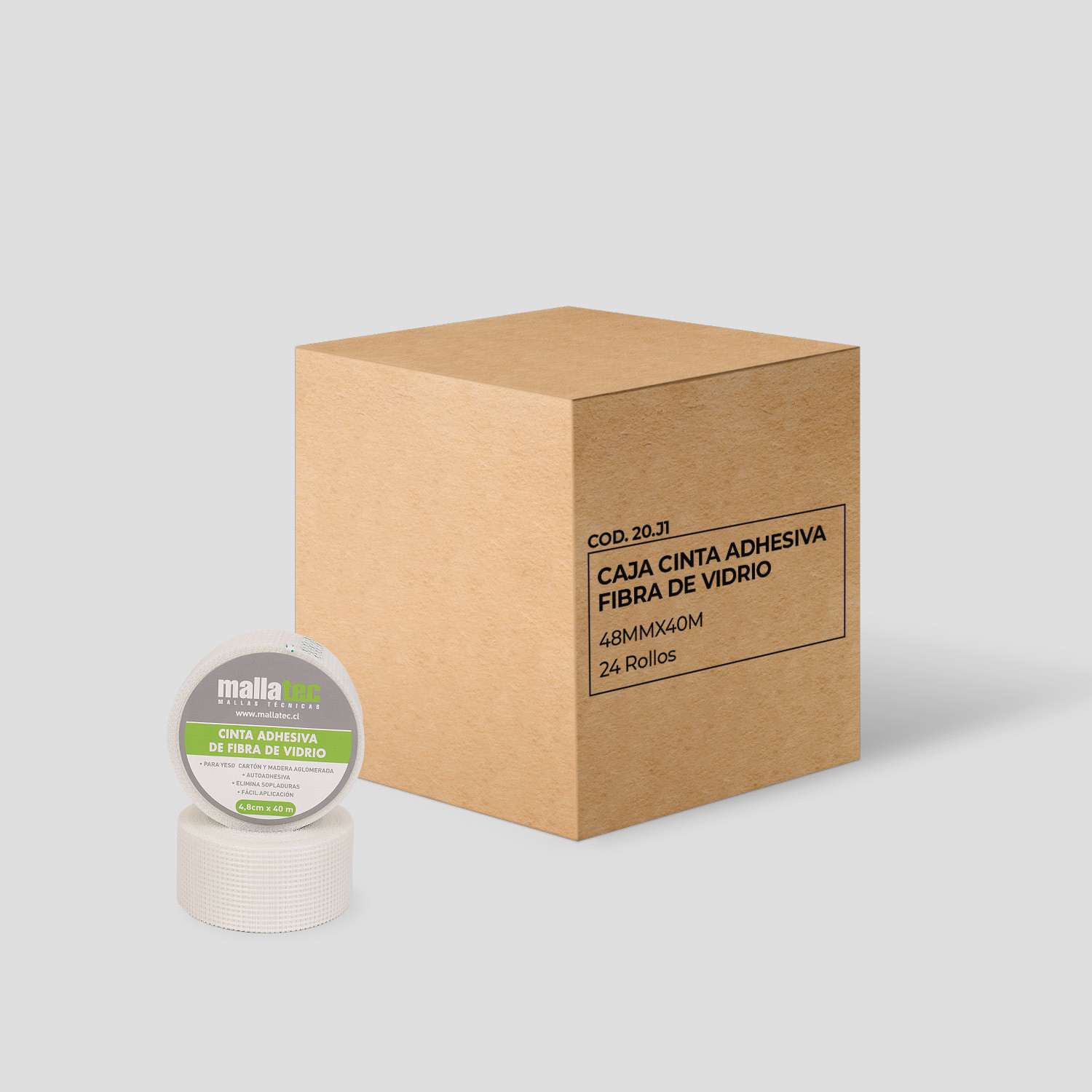 Cinta Adhesiva Fibra de Vidrio 48mmx40m - Caja 24 rollos Cinta Adhesiva Fibra de Vidrio 48mmx40m - Caja 24 rollos