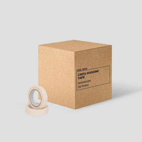 Cinta Masking Tape 18mmx40 - Caja 192 rollos
