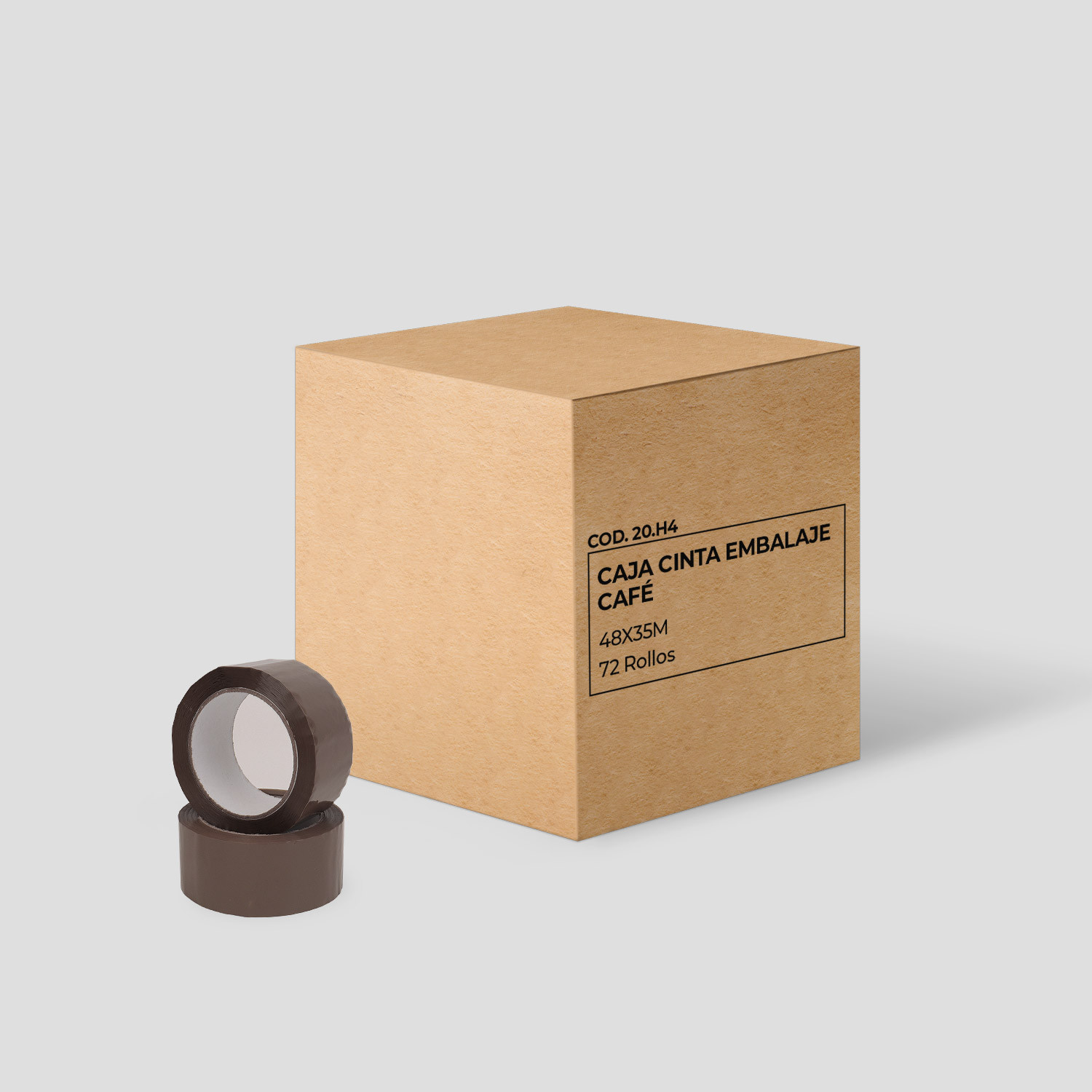 Cinta embalaje café 48x35m - Caja 72 rollos