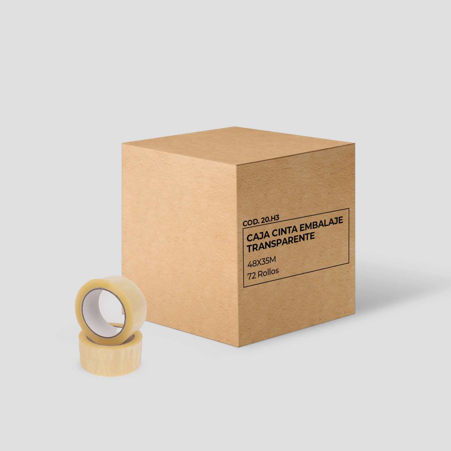 Cinta embalaje transparente 48x35m - Caja 72 rollos