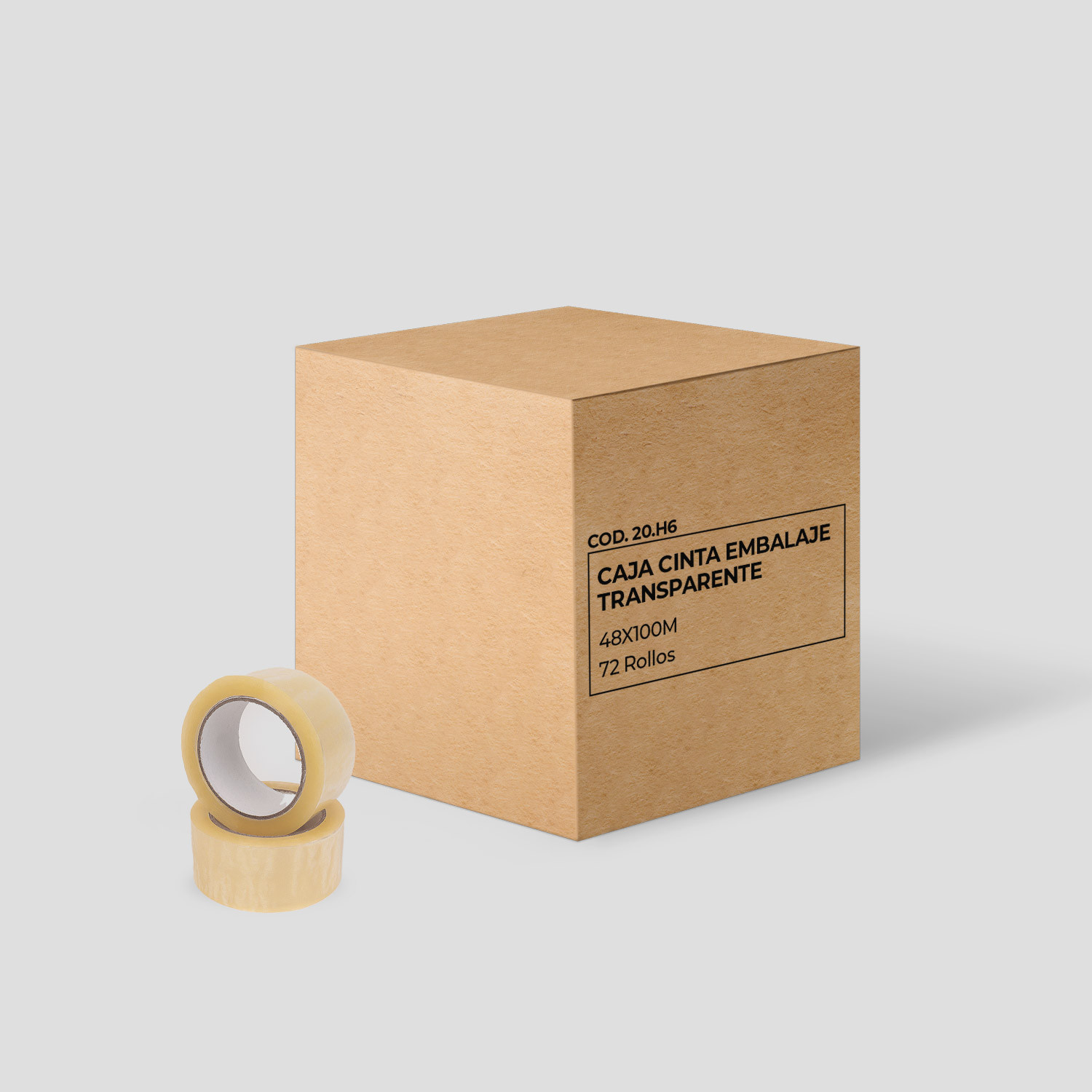 Cinta embalaje transparente 48x100m - Caja 72 rollos