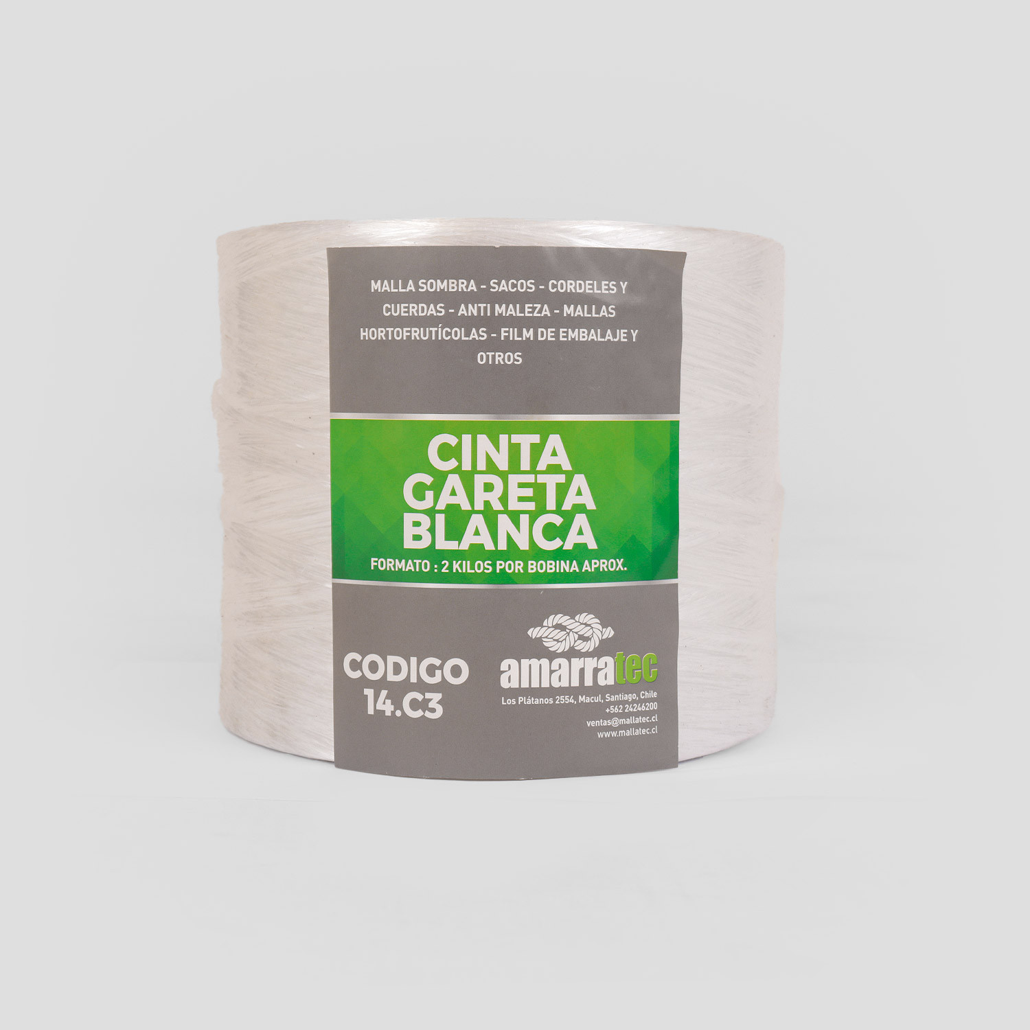 Cinta gareta blanca (bobina de 2 kgs) (12 Kilos) Cinta gareta blanca (bobina de 2 kgs) (12 Kilos)